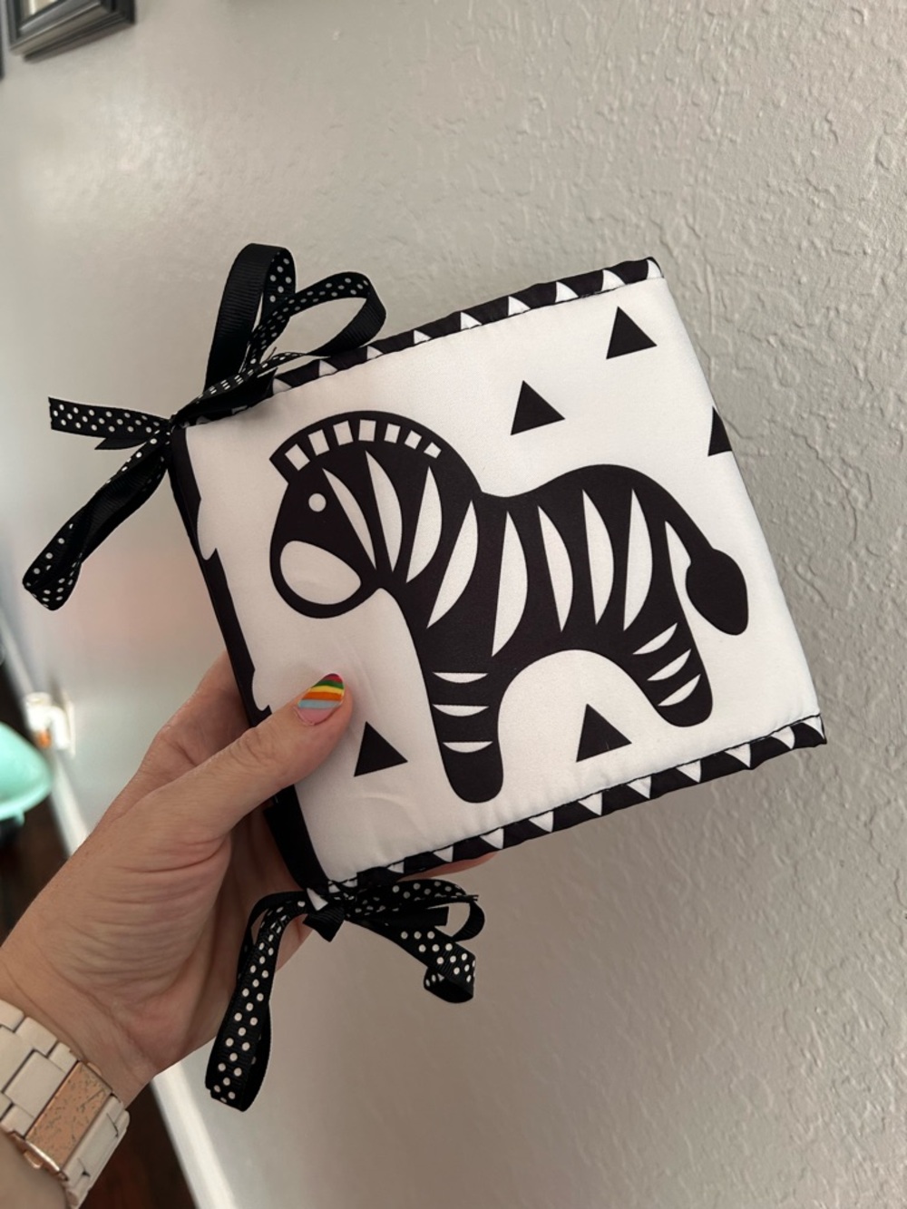 Black & White Zebra Soft Fabric Baby Book